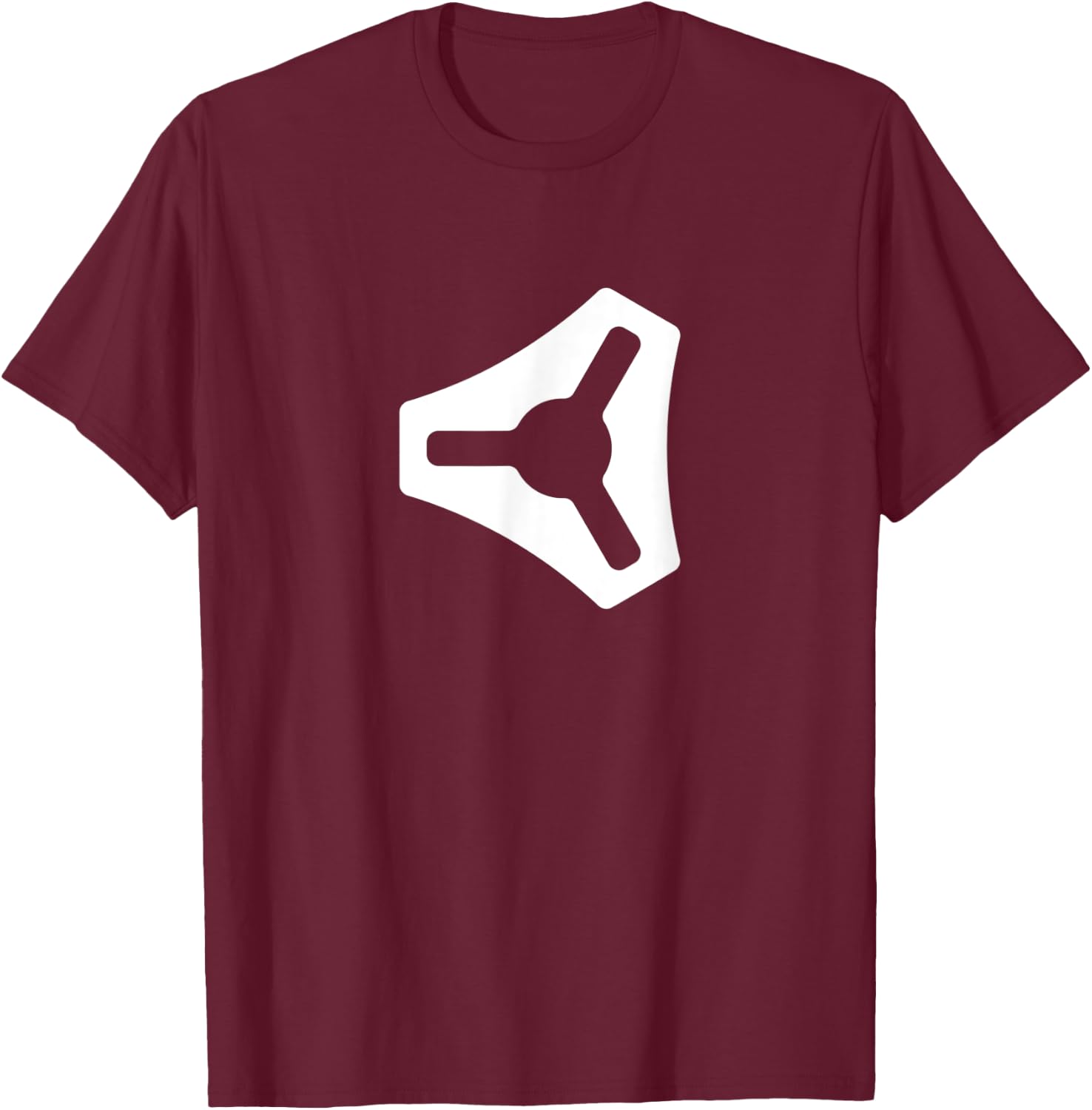 120 Logo V1 Engineering White T-Shirt - T-Shirt | Maroon