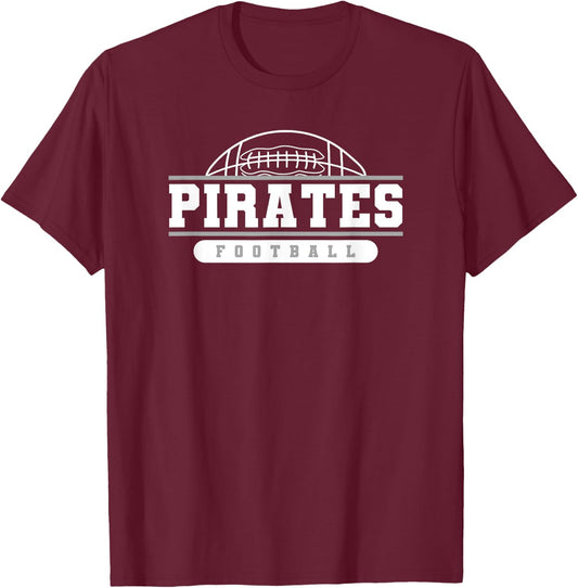 Pirates Football Varsity College T-Shirt - T-Shirt | Maroon
