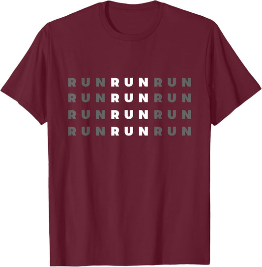 Run Runner Running T-Shirt - T-Shirt | Maroon