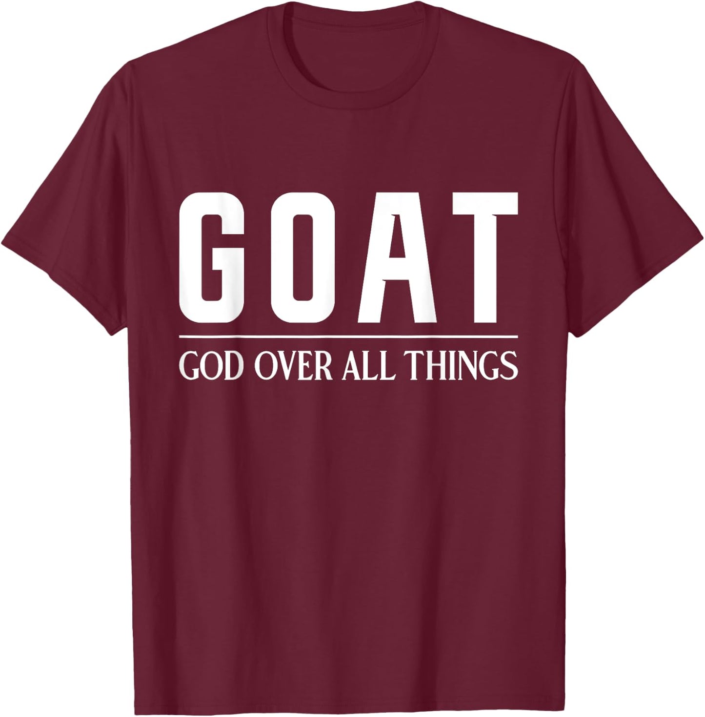 Christian Faith Jesus GOAT T-Shirt - T-Shirt | Maroon