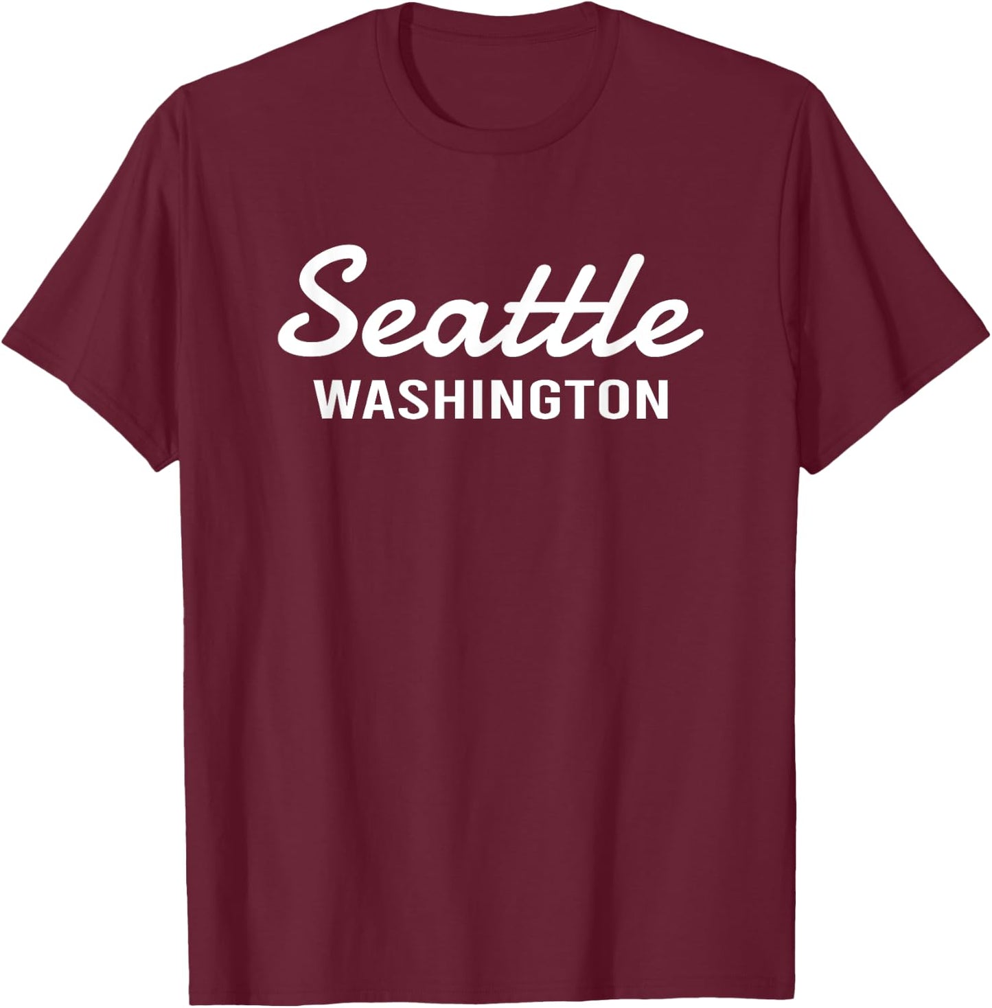 Seattle - Washington - Throwback Design - Classic T-Shirt - T-Shirt | Maroon
