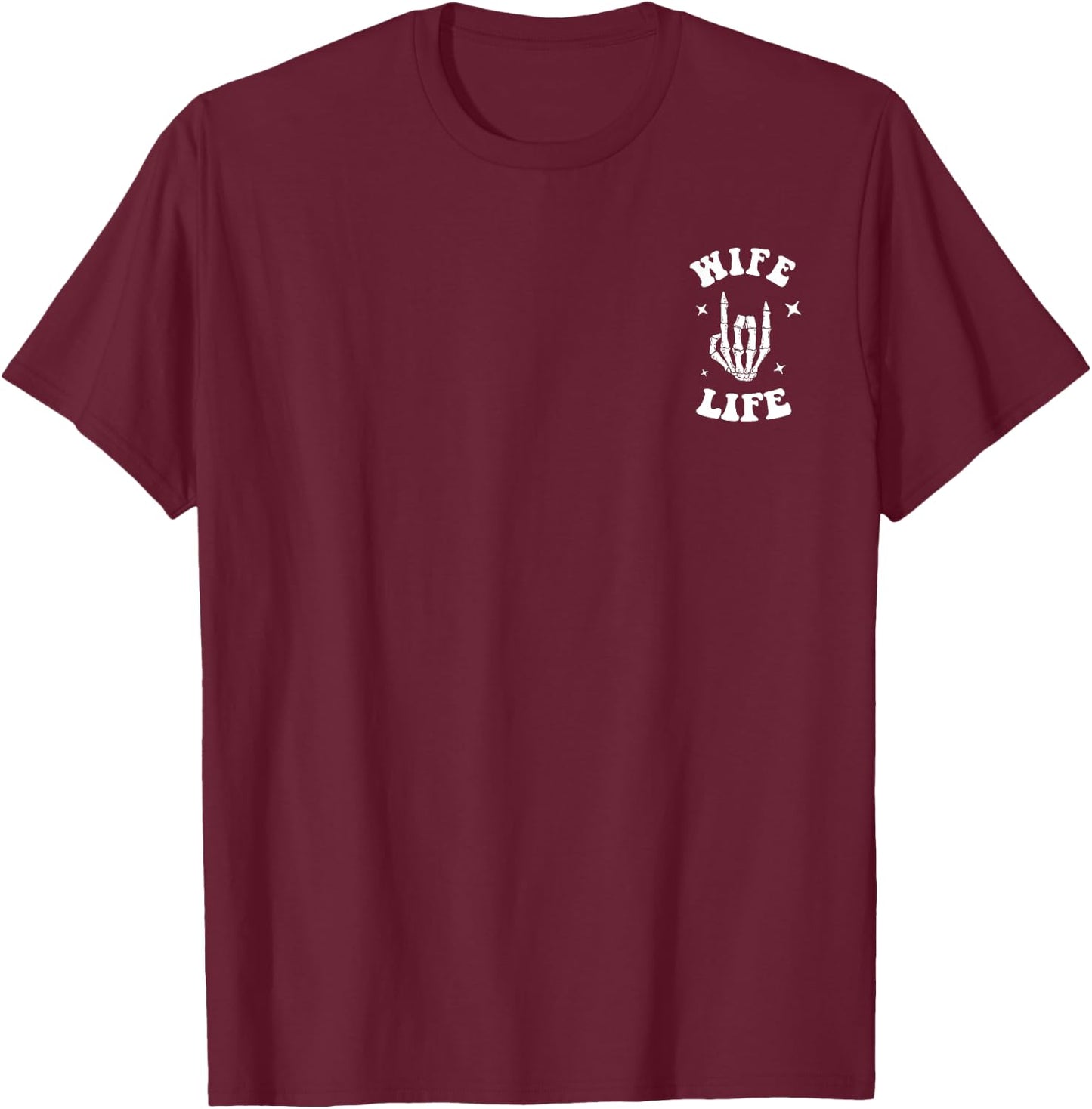 On My Husband's Last Nerve (On back) T-Shirt - T-Shirt | Maroon