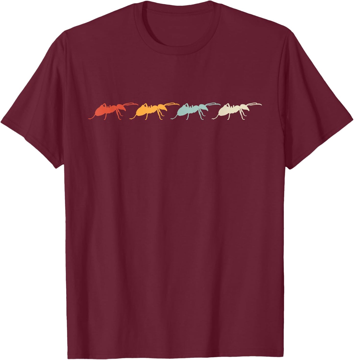 Ant Walk retro men vintage women Ants Insects Ant keeping T-Shirt - T-Shirt | Maroon