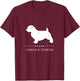 Norfolk Terrier Dog White Silhouette T-Shirt - T-Shirt | Maroon