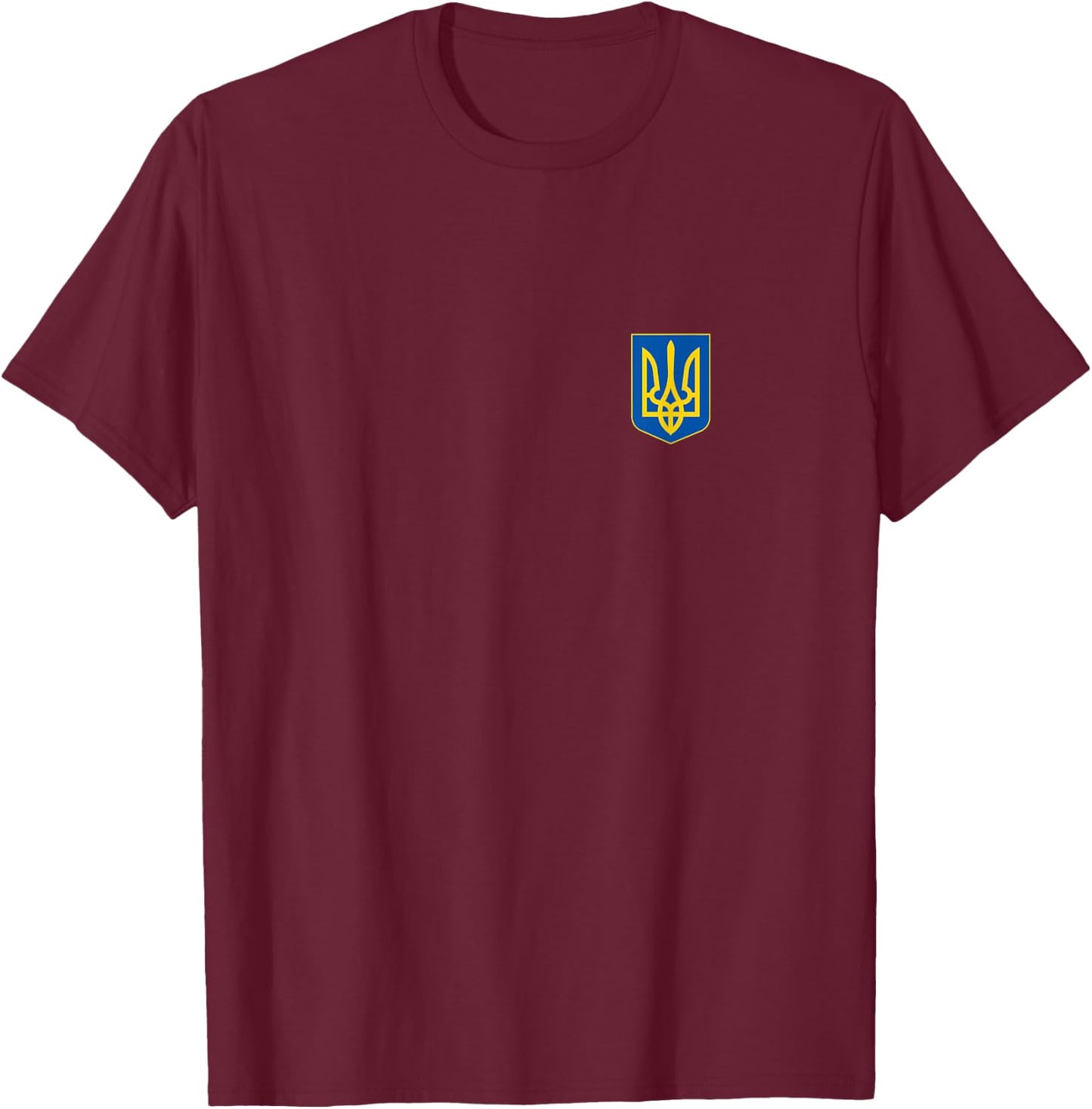 Ukrainian Trident Emblem Coat of Arms Logo T-Shirt - T-Shirt | Maroon