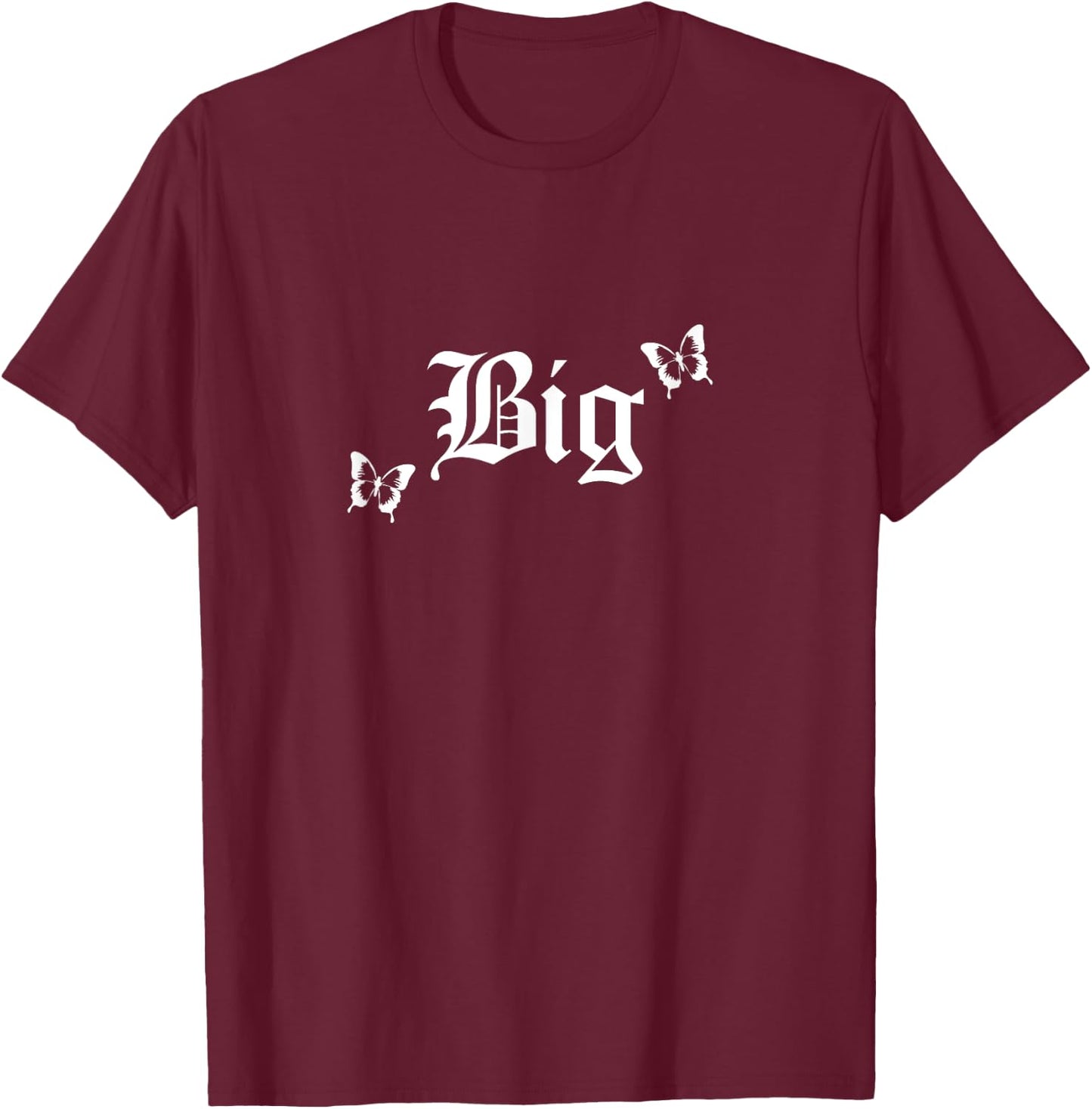 Big & Little Sister Sorority Reveal Week for Big Butterfly T-Shirt - T-Shirt | Maroon