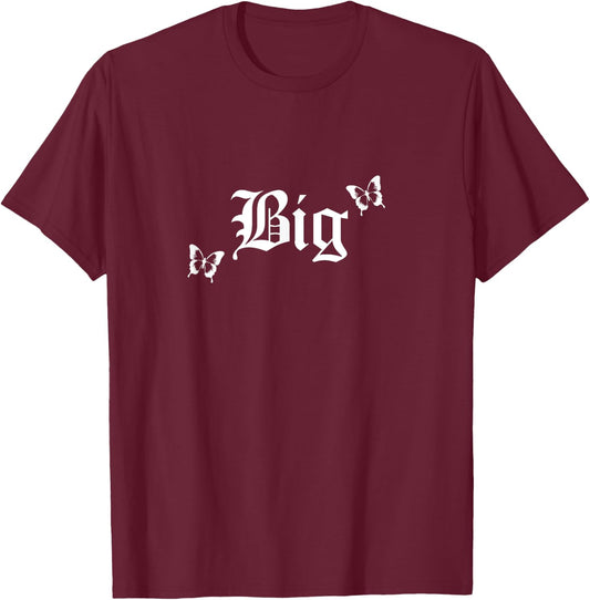 Big & Little Sister Sorority Reveal Week for Big Butterfly T-Shirt - T-Shirt | Maroon