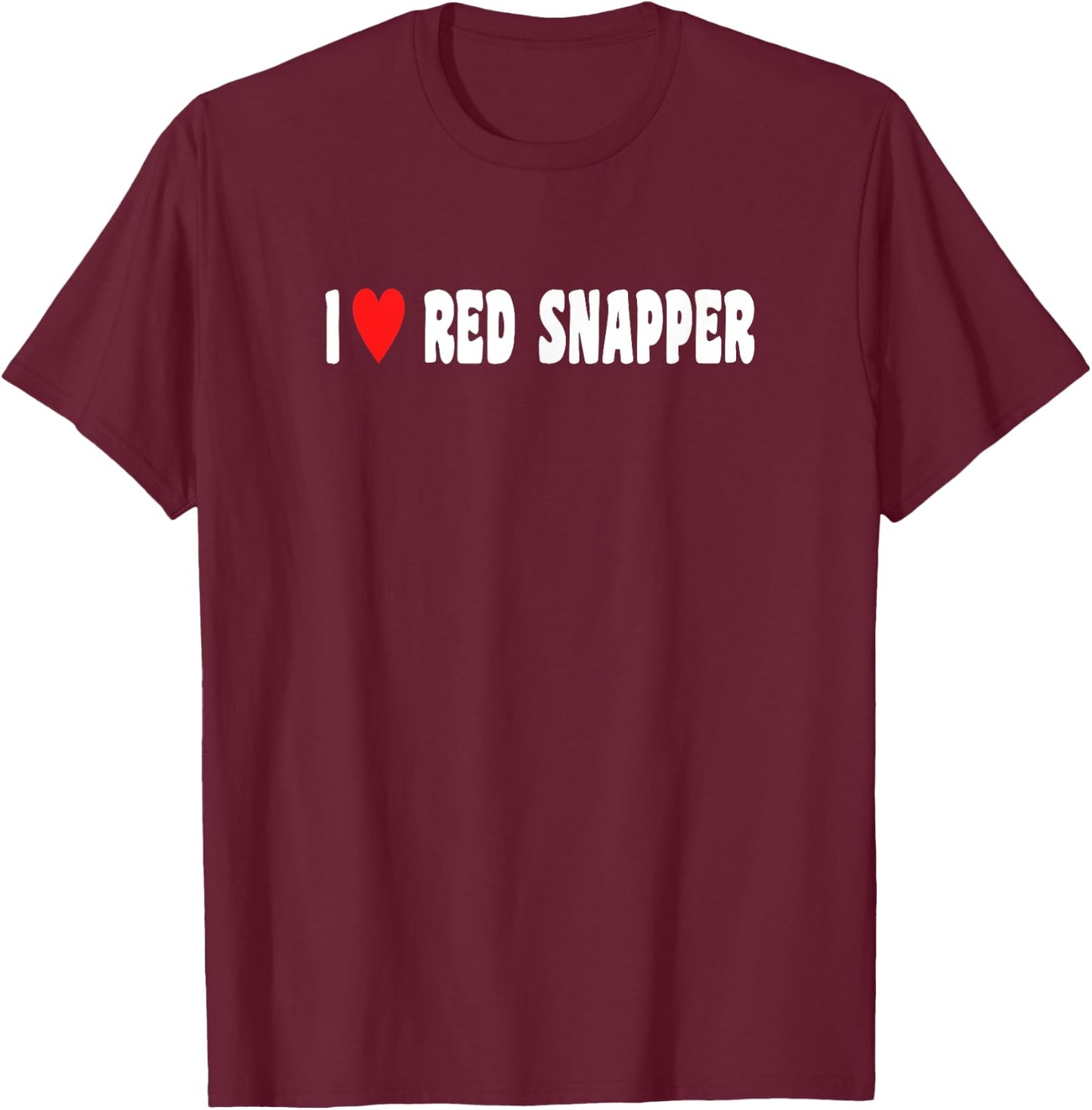 Vintage Love Red Snapper I Love Red Snapper T-Shirt - T-Shirt | Maroon