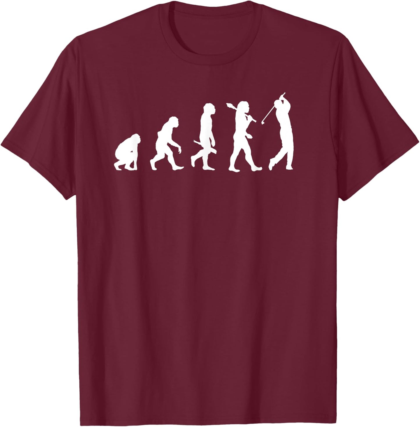 Evolution of a Golfer Funny Golf evolution T-Shirt - T-Shirt | Maroon