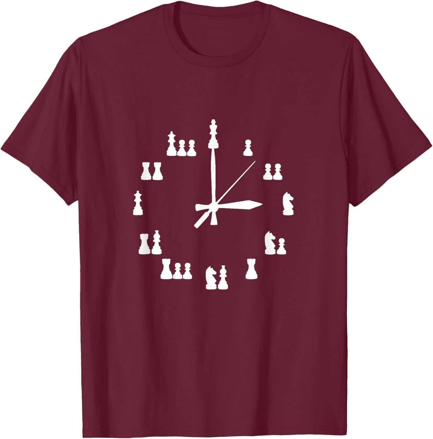 Chess Clock for Adults and Children T-Shirt - T-Shirt | Maroon