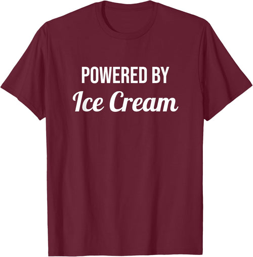 Powered By Ice Cream - Funny Eat Cooking Drinks Food Sundae Men Women Kids