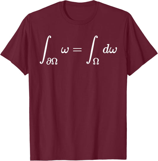 Generalised Stokes Theorem, Differential Calculus and Math T-Shirt - T-Shirt | Maroon