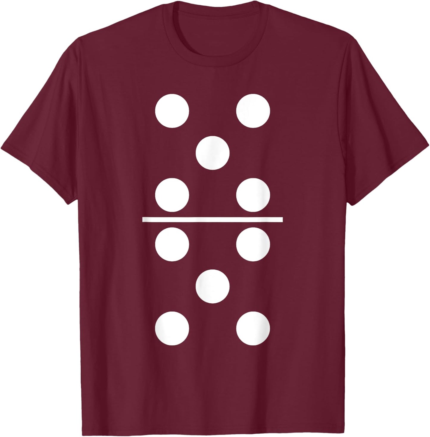Domino Game 5 5 Matching Halloween Group Costume T-Shirt - T-Shirt | Maroon