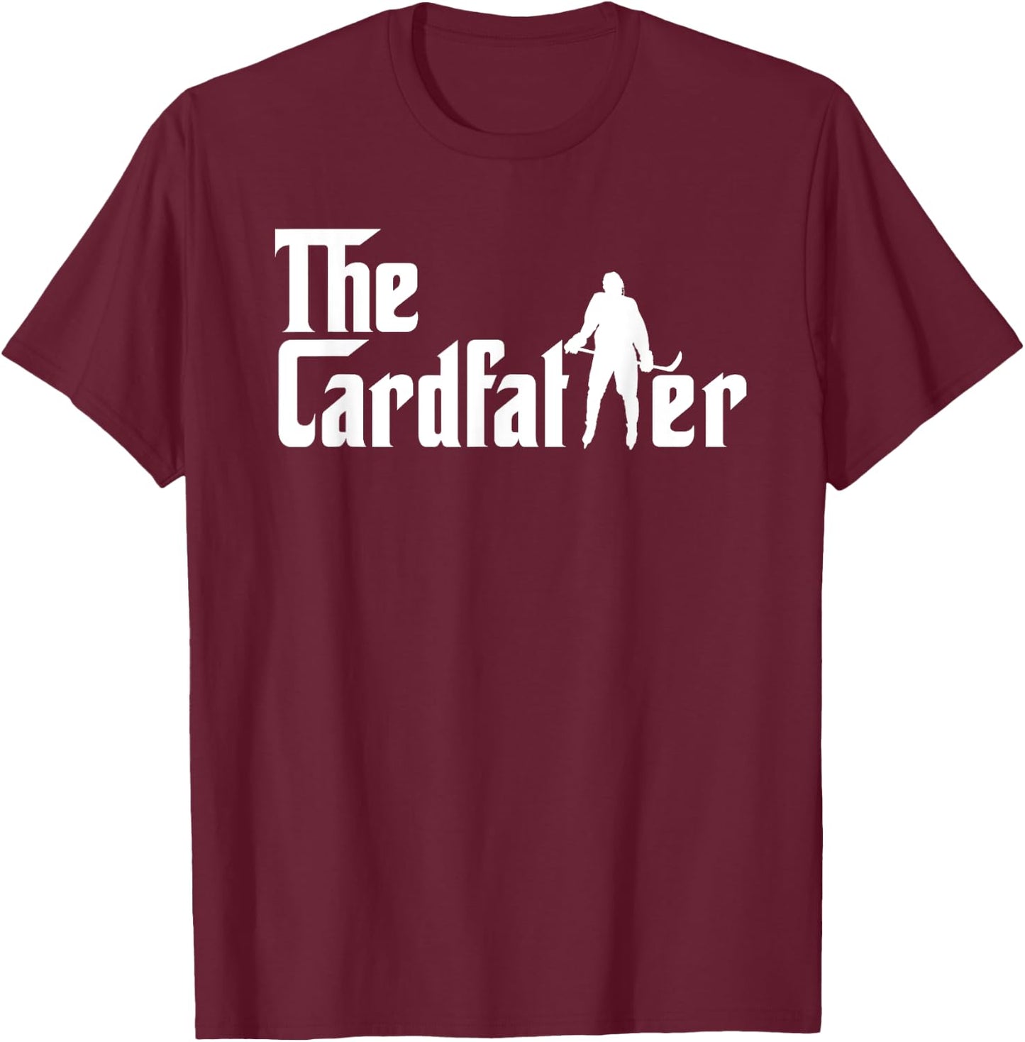 The Cardfather Funny Hockey Card Collector Trading Cards T-Shirt - T-Shirt | Maroon