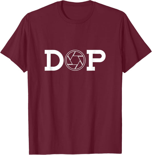 DOP Director Of Photography T-Shirt - T-Shirt | Maroon