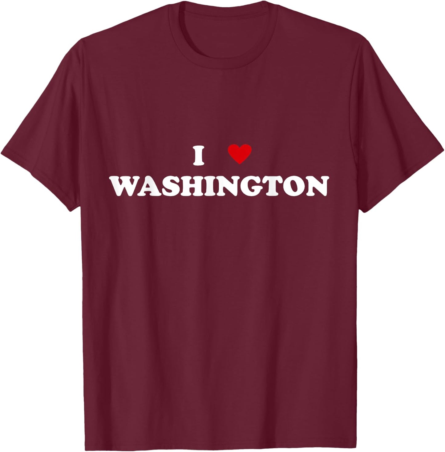 USA I Heart State - I Love Washington T-Shirt - T-Shirt | Maroon