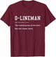 Offensive lineman definition funny football lineman T-Shirt - T-Shirt | Maroon