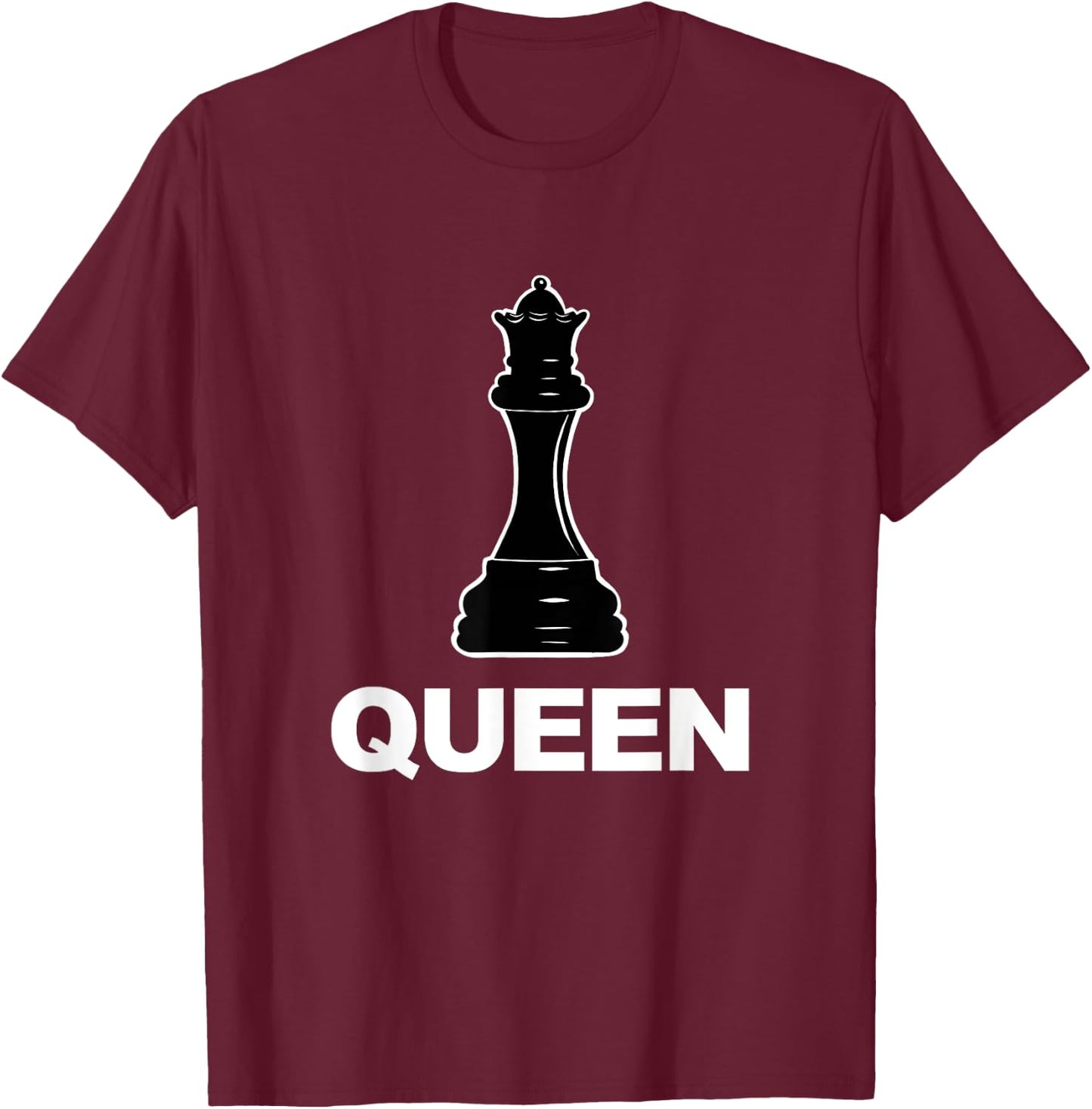 Black Queen Chess Queen Chess Black Queen T-Shirt - T-Shirt | Maroon