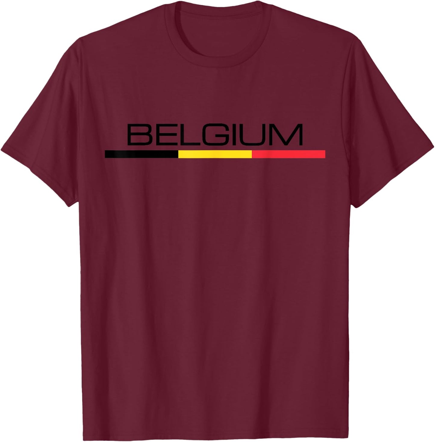 Belgium Flag Belgian Athletic Sports Jersey Style. T-Shirt - T-Shirt | Maroon