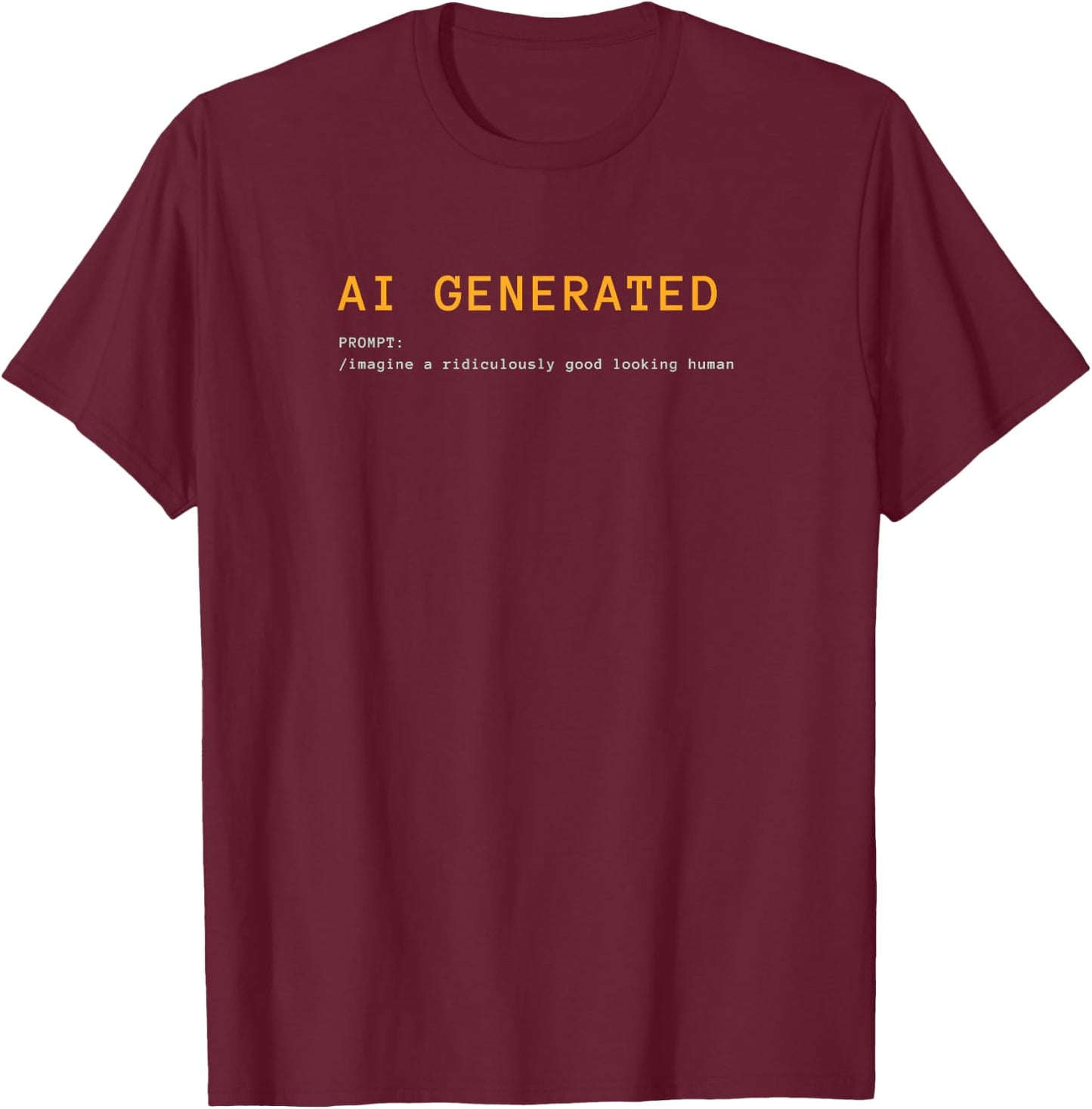 AI Generated T-Shirt - T-Shirt | Maroon