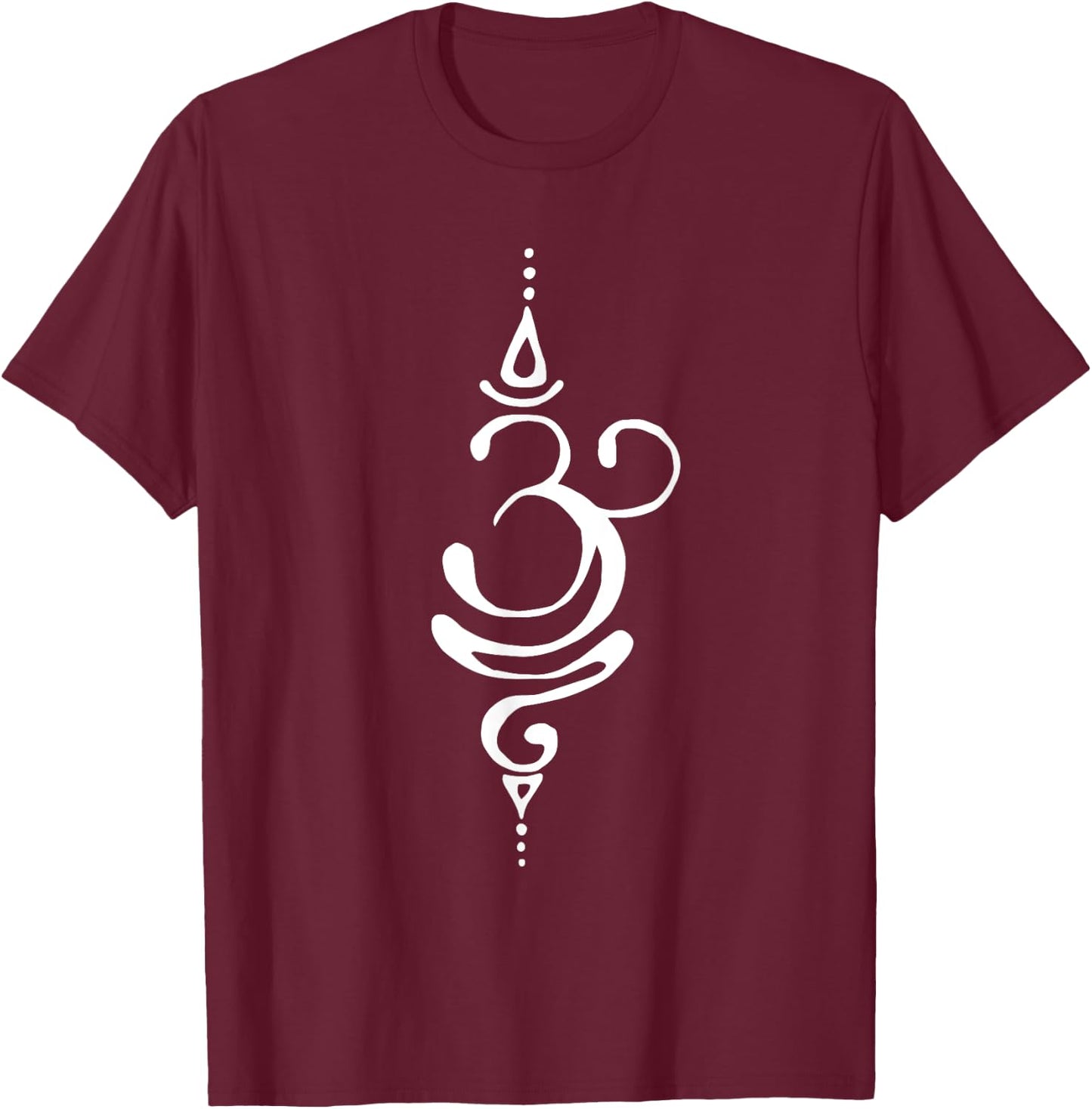 Ancient Sanskrit Breathe Om Symbol Yoga Buddhism Meditation T-Shirt - T-Shirt | Maroon