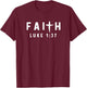 Luke 1:37 1 37 Faith - God Jesus Religious Christian T-Shirt - T-Shirt | Maroon