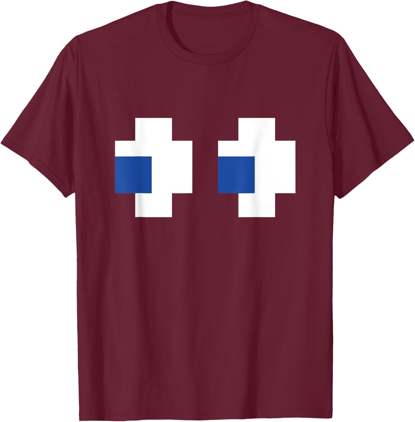 Retro Arcade Gaming Halloween Ghost Costume T-Shirt - T-Shirt | Maroon