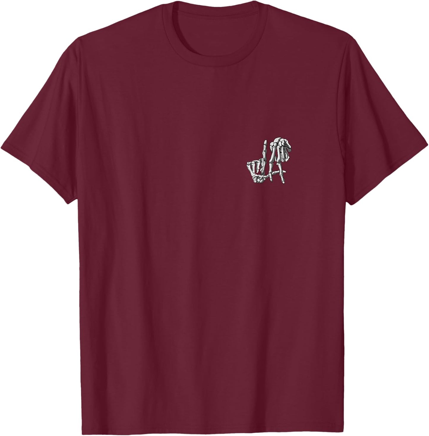 LA Hands Skeleton Original Los Angeles Hand Sign Halloween T-Shirt - T-Shirt | Maroon