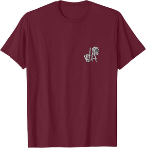 LA Hands Skeleton Original Los Angeles Hand Sign Halloween T-Shirt - T-Shirt | Maroon