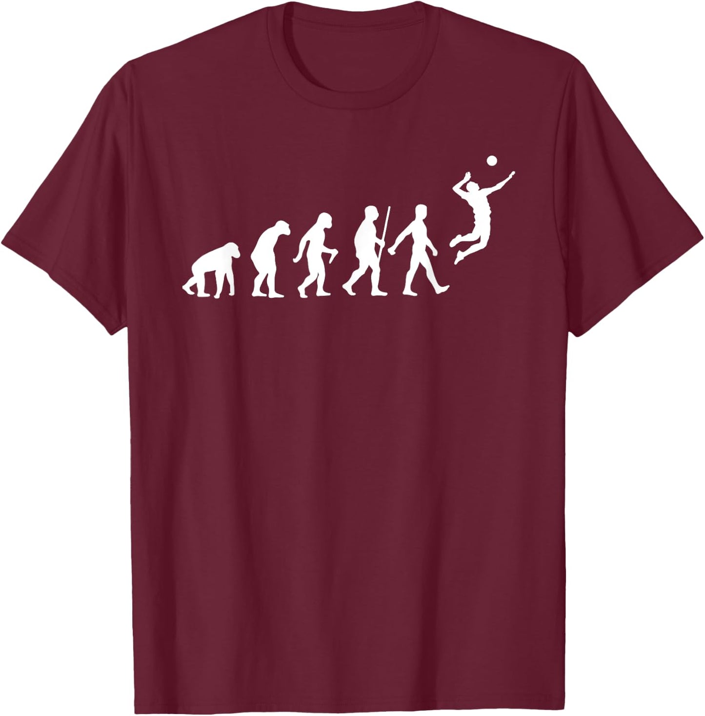 Funny Volleyball Art Women Ball Sports Volleyball T-Shirt - T-Shirt | Maroon