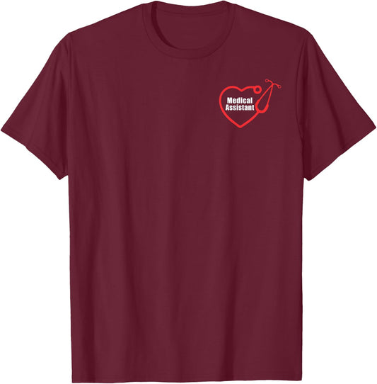 Medical Assistant MA CMA Nurse nursing doctor T-Shirt - T-Shirt | Maroon