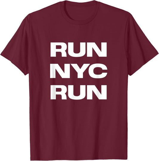 Run NYC Run Running T-Shirt - T-Shirt | Maroon