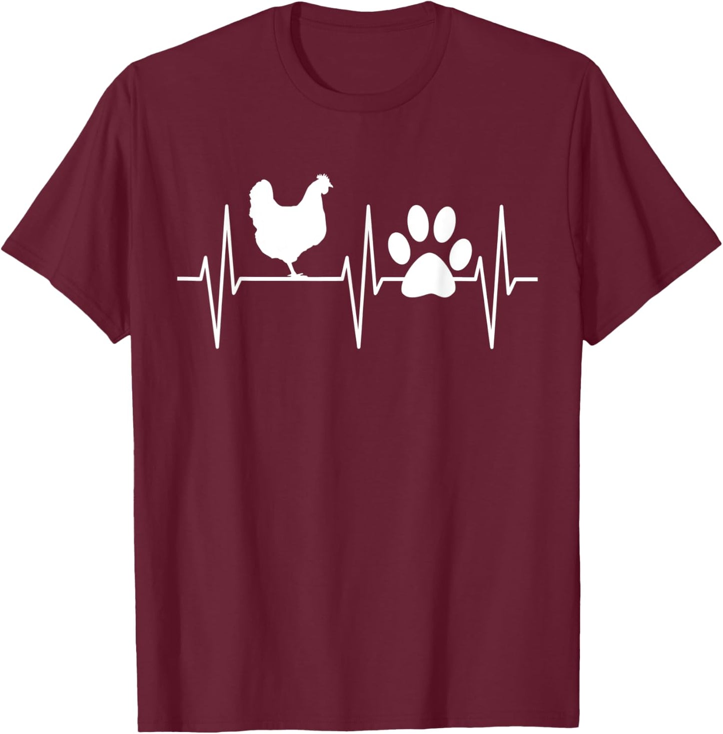 Chicken Shirt Funny Dog Lover Chicken Farmer Chicken Lover T-Shirt - T-Shirt | Maroon