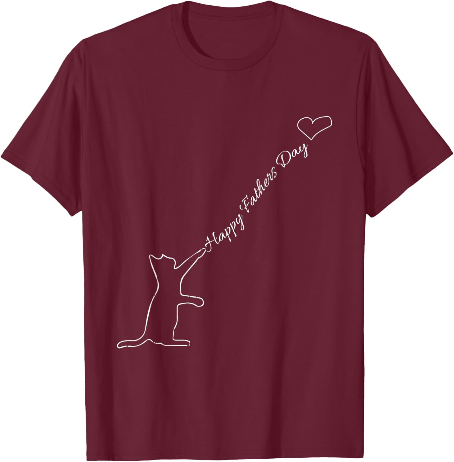 Cat Dad Happy Fathers Day Cool Kitten Papa Grandpa Men T-Shirt - T-Shirt | Maroon
