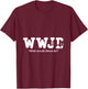 WWJD What Would Jesus Do - Christian Religion - Abrasion T-Shirt - T-Shirt | Maroon