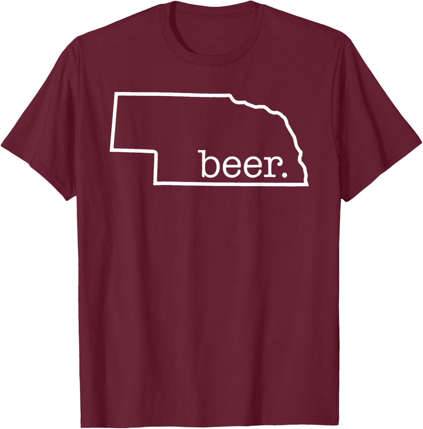 Craft Beer Lover Nebraska Beer State Of Nebraska Men Women T-Shirt - T-Shirt | Maroon