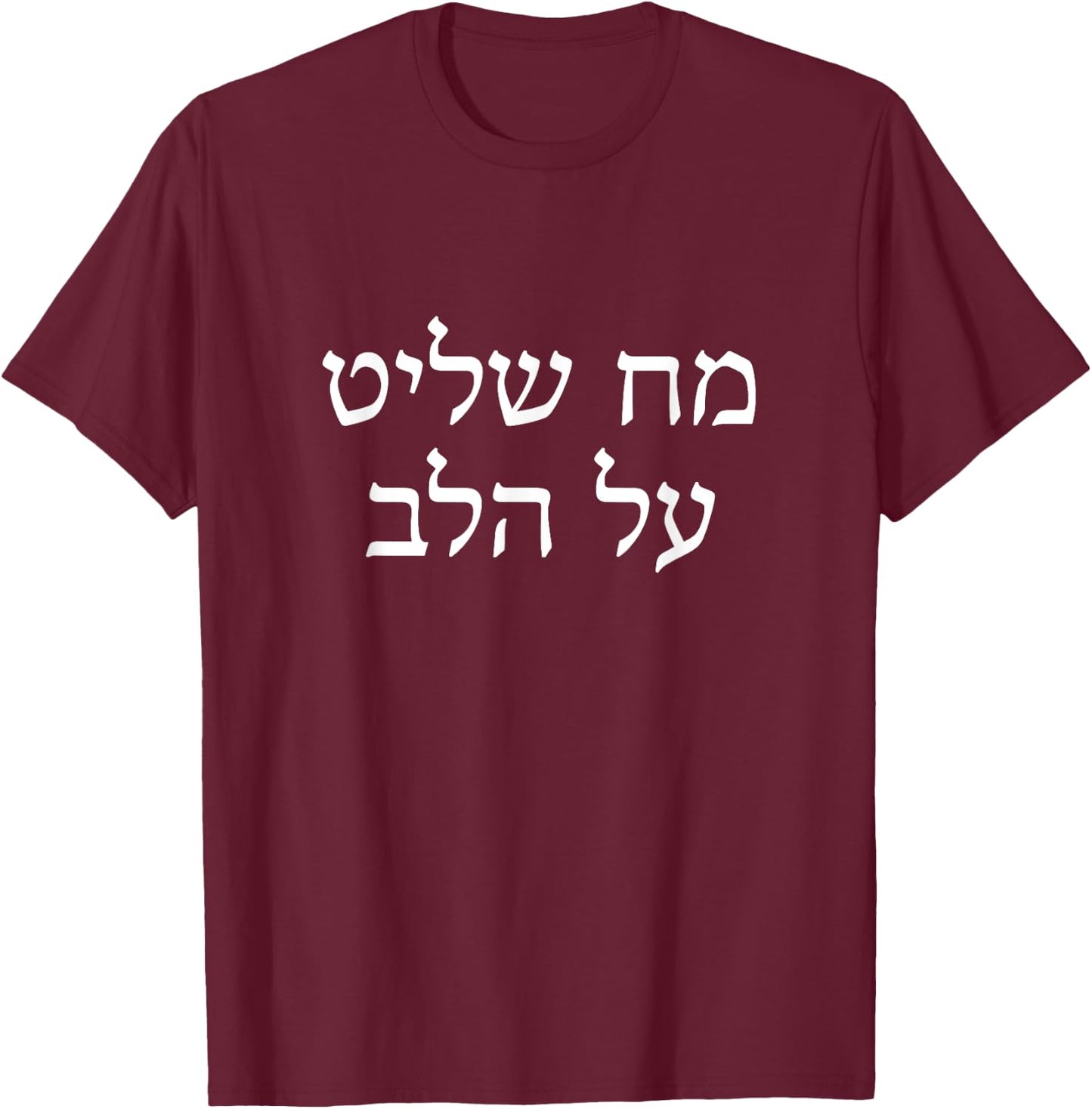 Mind Rules over the Heart Chabad Rebbe Jewish Torah Hebrew T-Shirt - T-Shirt | Maroon