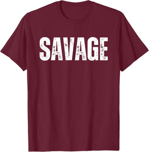 Savage Shirt. Savage Women's Fitness Shirt Gym Workout T-Shirt - T-Shirt | Maroon