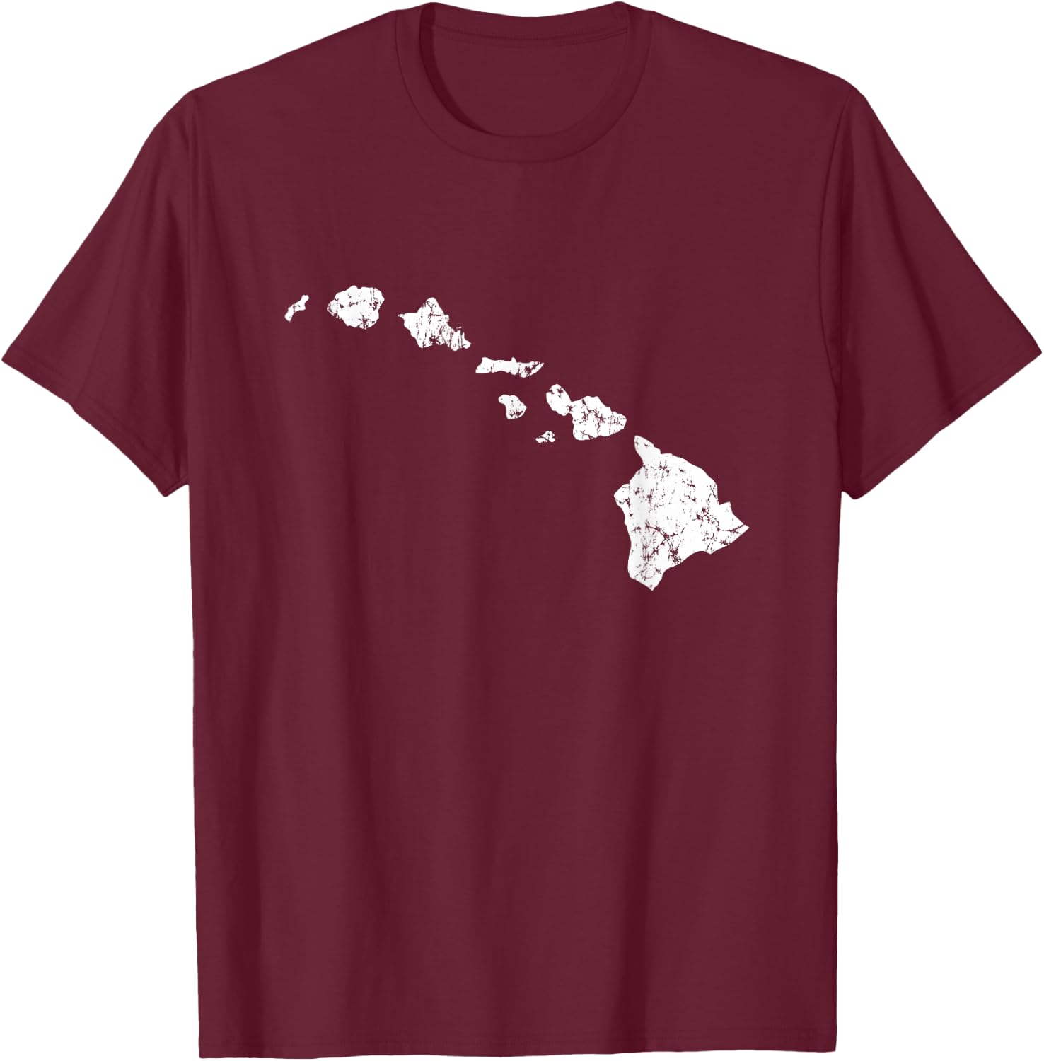 Hawaii Vintage Style Hawaiian Island Chain T-Shirt - T-Shirt | Maroon
