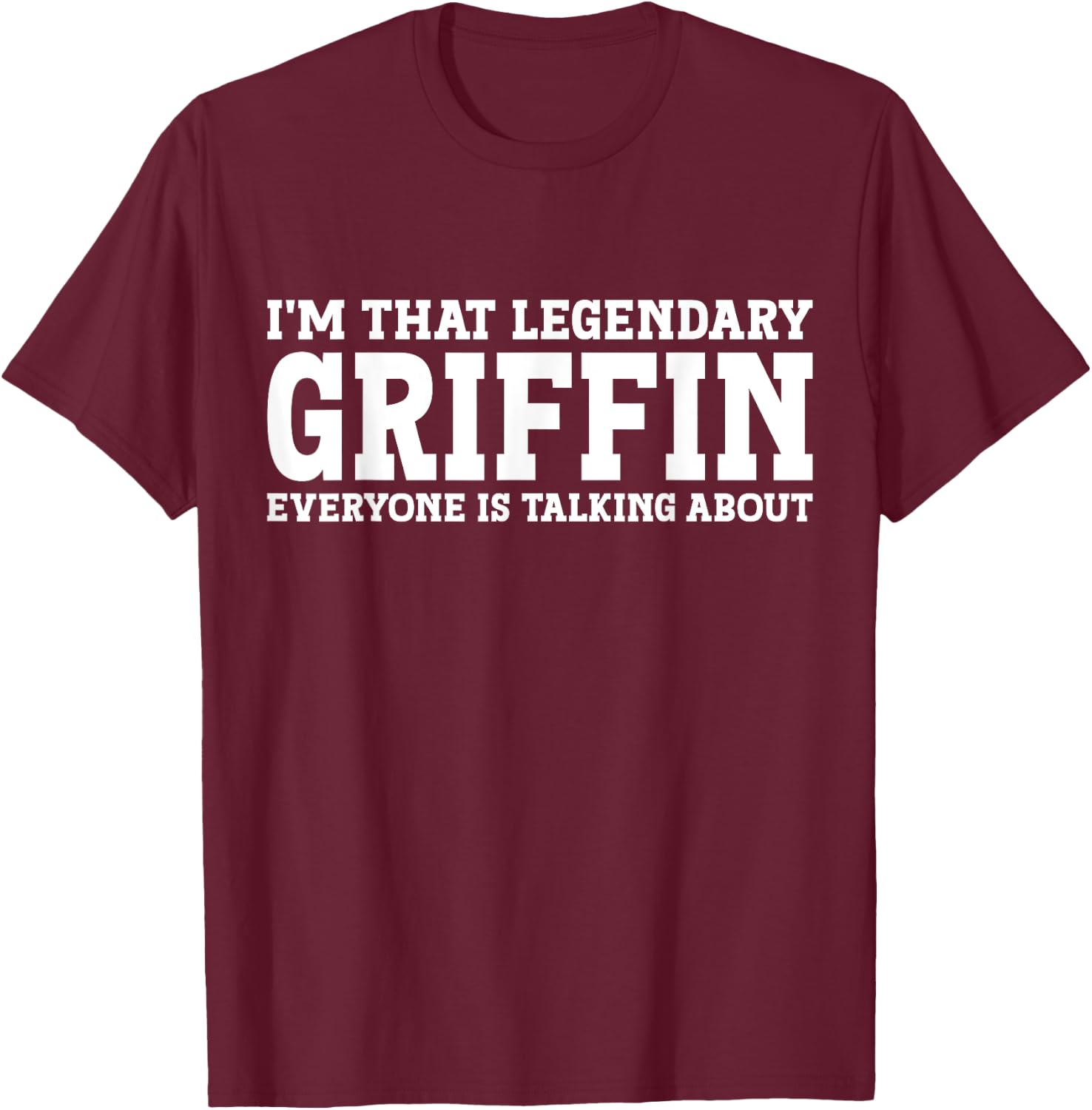 Griffin Personal Name Funny Griffin T-Shirt - T-Shirt | Maroon