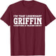 Griffin Personal Name Funny Griffin T-Shirt - T-Shirt | Maroon