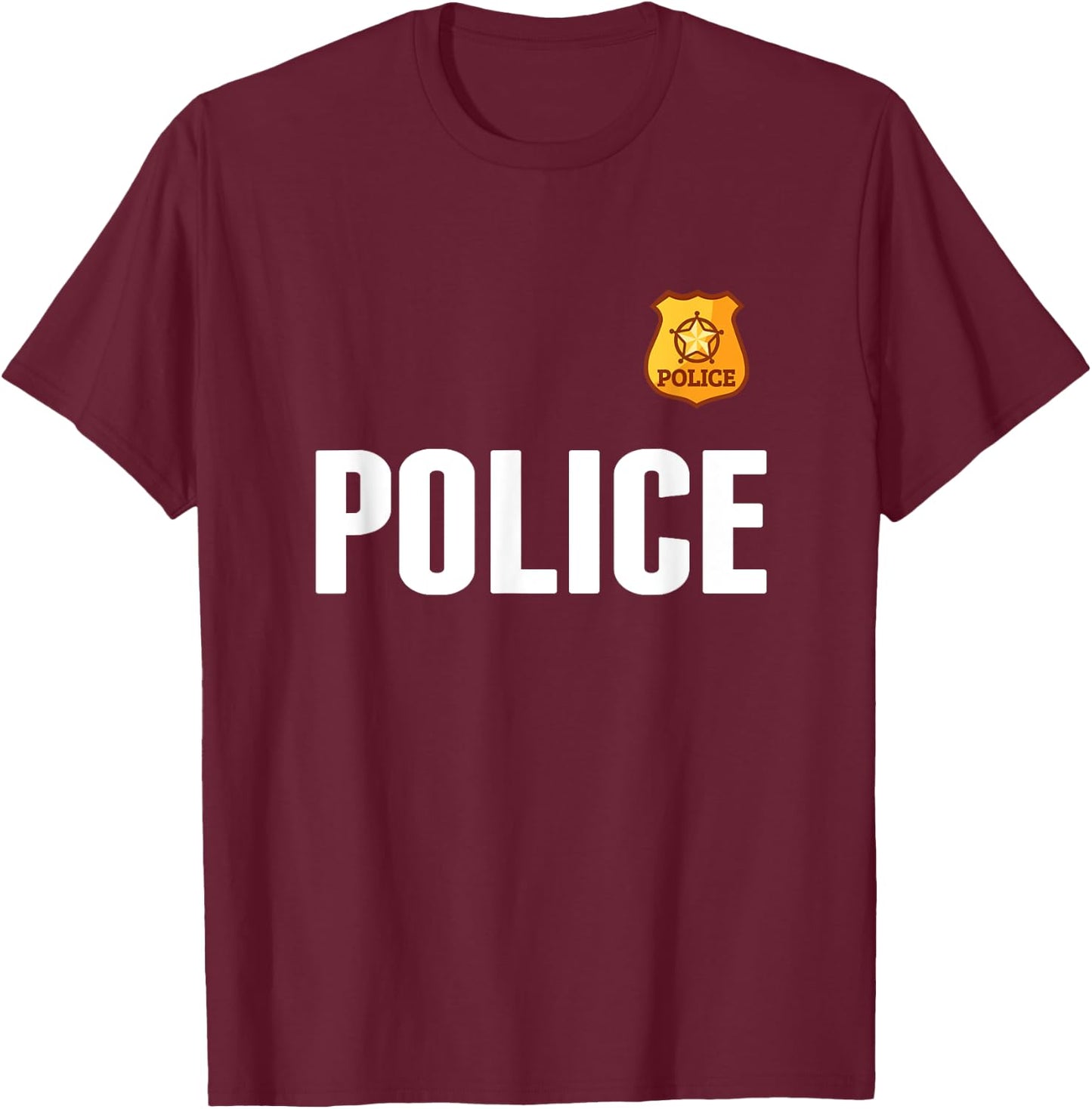 Cop Policeman Officer Costume Boys Kids T-Shirt - T-Shirt | Maroon