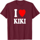 I Heart (Love) Kiki Cute Matching Couple Spouse T-Shirt - T-Shirt | Maroon