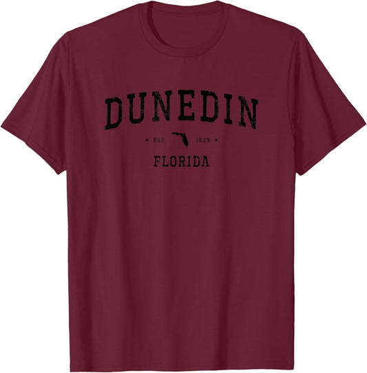 Dunedin, Florida Athletic Seaside Spirit T-Shirt - T-Shirt | Maroon