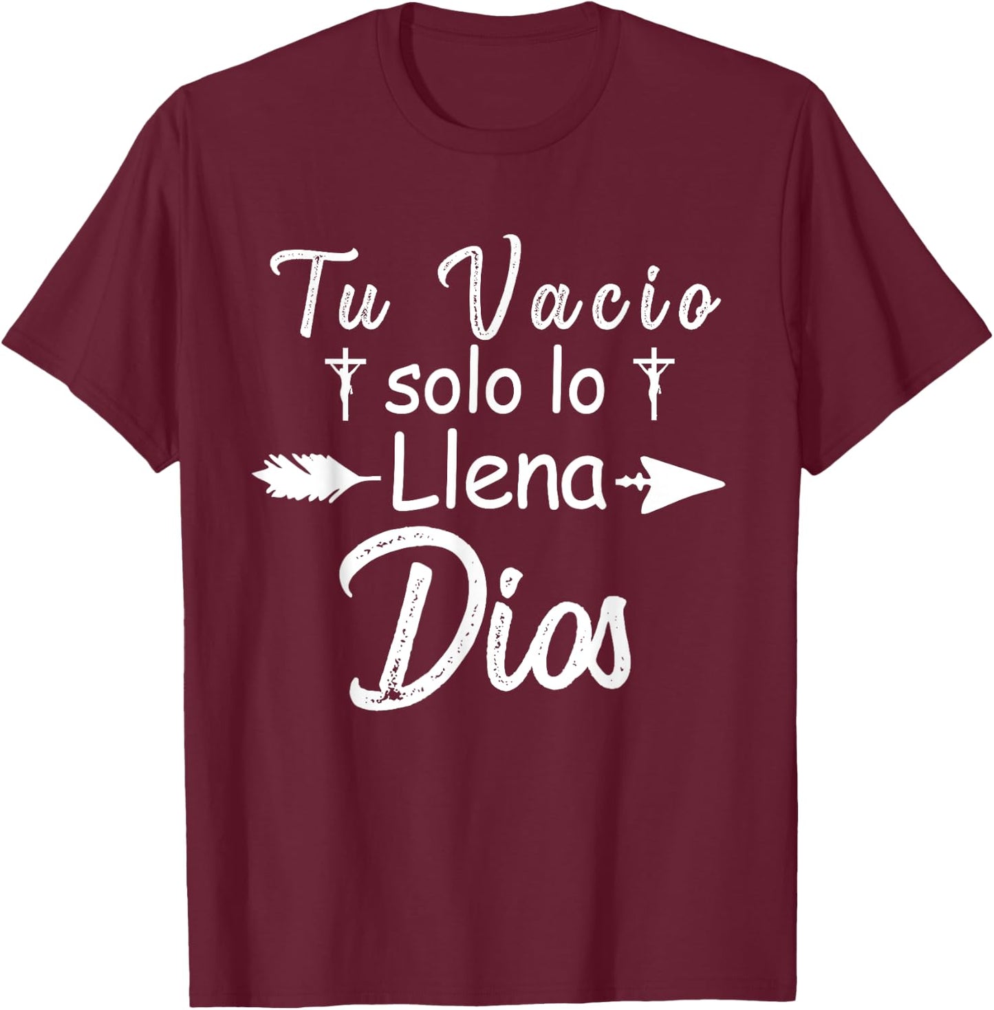 Camiseta cristiana Para Mujer Y Mujer en espanol Cristiano T-Shirt - T-Shirt | Maroon