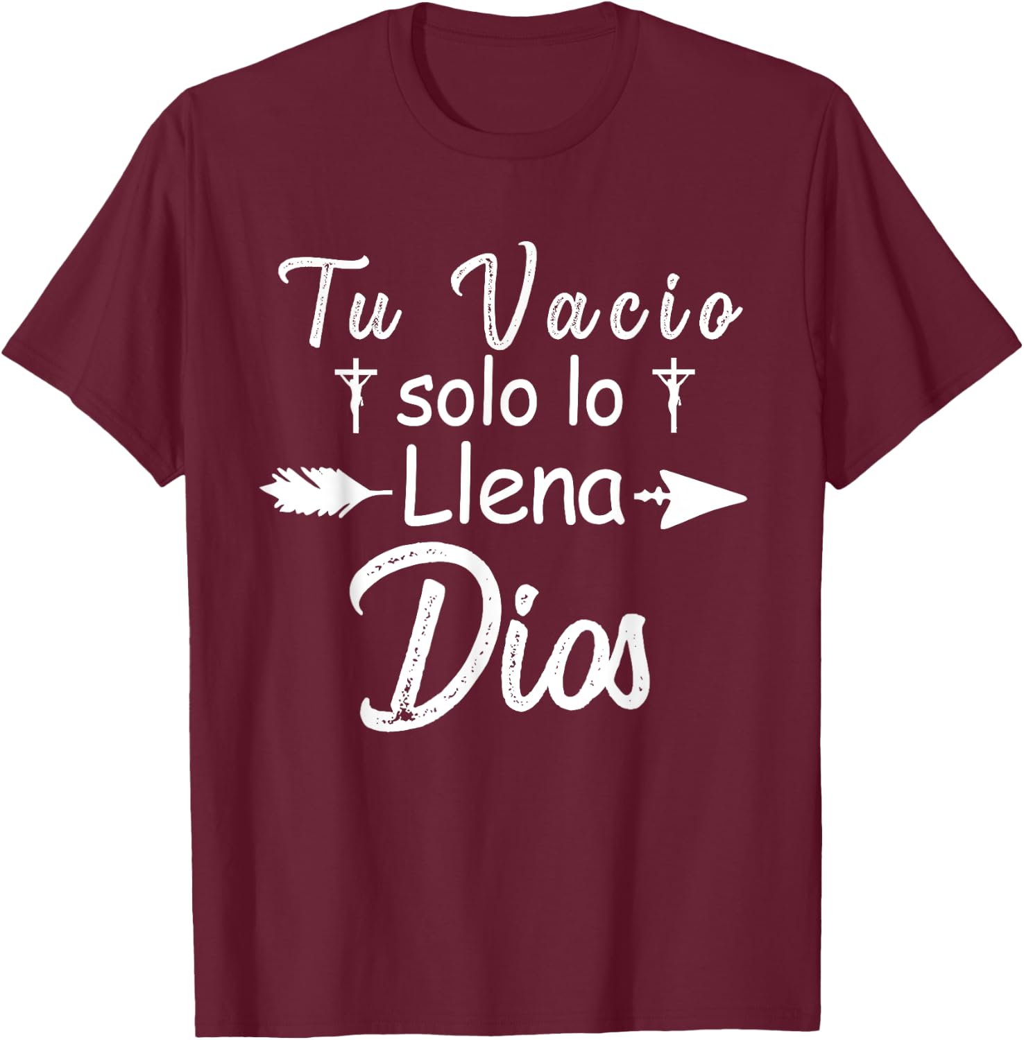 Camiseta cristiana Para Mujer Y Mujer en espanol Cristiano T-Shirt - T-Shirt | Maroon