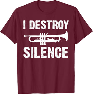 Funny Trumpet Player Art Women Trumpeter Orchestra T-Shirt - T-Shirt | Maroon