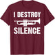 Funny Trumpet Player Art Women Trumpeter Orchestra T-Shirt - T-Shirt | Maroon