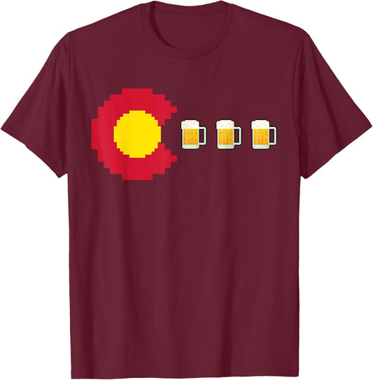 Funny Colorado Beer Brewery T-Shirt - T-Shirt | Maroon
