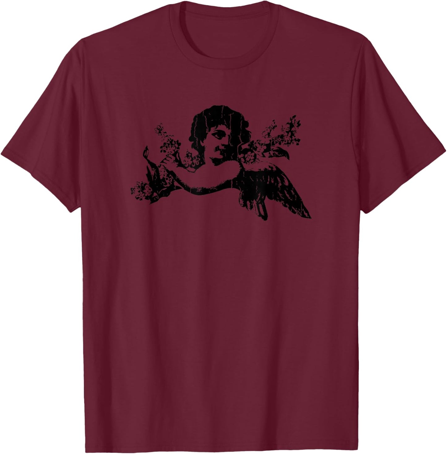 Angel Wings Cupid Tattoo Love Faith T-Shirt - T-Shirt | Maroon